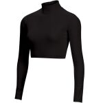 Stretch Nylon Midriff Turtleneck