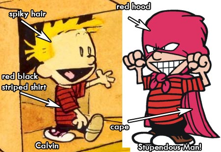 Calvin Comic Book Costume - Stupendous Man