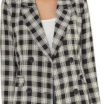 black plaid blazer dionne