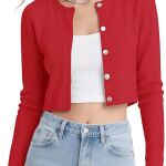 dionne red cropped jacket