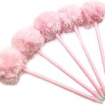 pink pompom feather pen cher