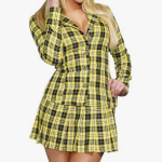 yellow plaid clueless costume set