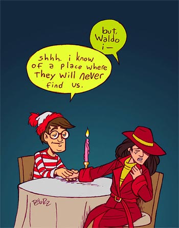 Carmen Sandiego and Waldo a couple