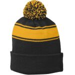 yellow black beanie