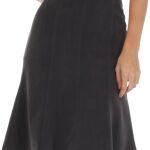 gray a line skirt