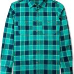 green plaid shirt men