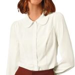 peter pan collar white top