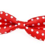 red polka dot bow tie problem child cosplay