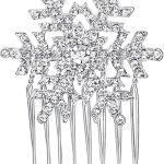 elsa snowflake hair comb