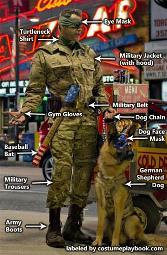 Costume for Colonel Stars and Stripes from Kickass and Dog, Eisenhower