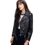 Black Cropped Moto Jacket - Roxy Richter