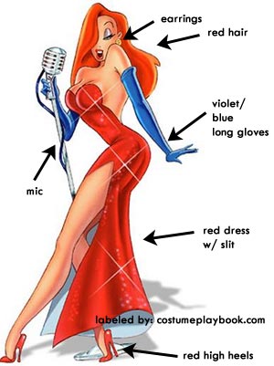 jessica rabbit costume dress