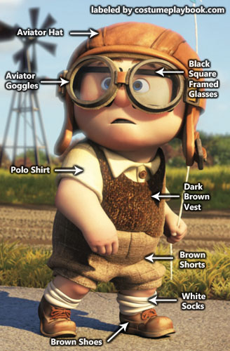 Young Carl Fredricksen Up costume