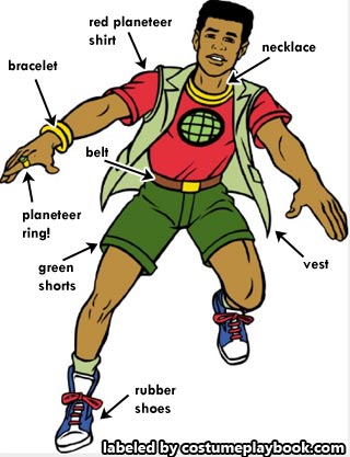 kwame - earth - captain planet costume