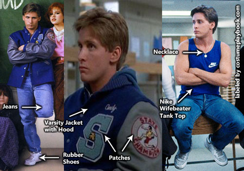 Andrew Clark Breakfast Club Costume - Emilio Estevez