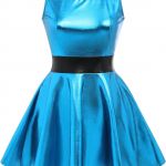 blue bubbles powerpuff shiny dress