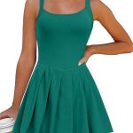 green tennis dress