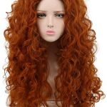 orange curly wig