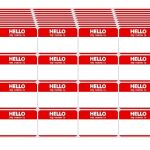 Red Name Tag Sticker