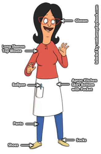 Dress up as Linda Belcher Costume Playbook Cosplay Halloween