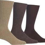 Brown Ribbed Socks