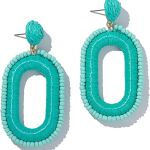 teal earrings