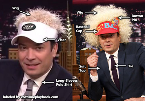 tonight show jimmy fallon visor wig