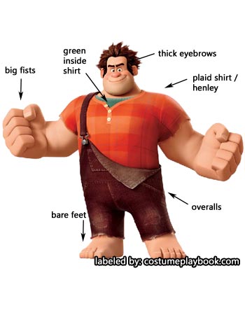 Dress Up As Wreck It Ralph Costume Playbook Cosplay Halloween Ideas