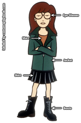 Daria costume cartoon