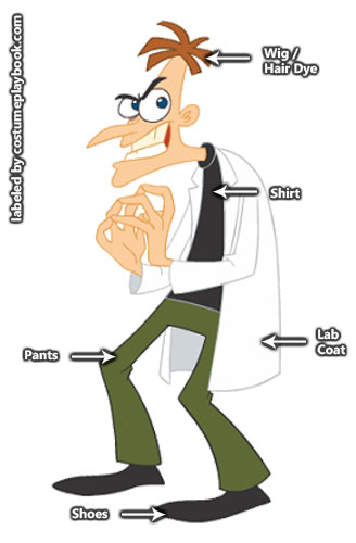 Phineas and Ferb Costume Playbook Cosplay Halloween ideas