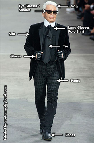 Karl Lagerfeld costume