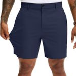 blue walking shorts