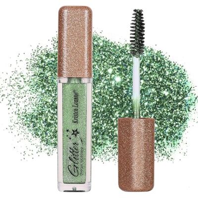 green glitter mascara