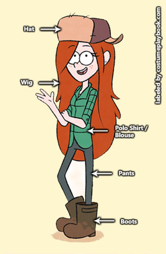 Wendy Corduroy Redhead Costume