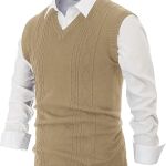 v neck sweater camel tan