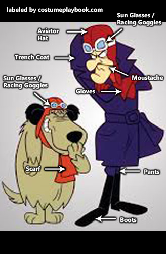 Amscan Ufficiale Wacky Gare Penelope Pitstop Dick Dastardly Muttley Costume 