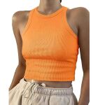 orange crop top