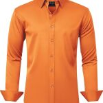 orange button down retro holt brooklyn