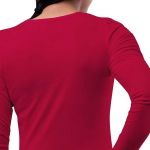 red long sleeve top