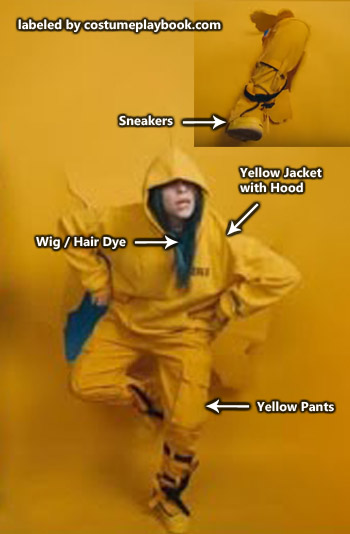 billie eilish yellow costume