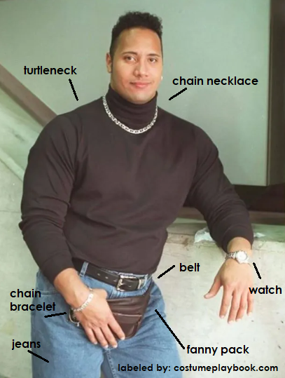 Dwayne Johnson The Rock 90s Outfit Meme  Costume Playbook - Cosplay &  Halloween ideas