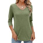 green v neck monica shirt