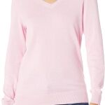 pink vneck sweater