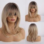 shoulder length wig blonde romy