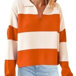 orange striped collar shirt kristen nobody wants this