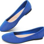 blue ballet flats