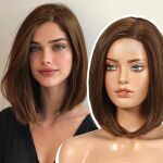 short brown wig