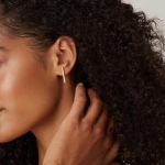 gold bar earring stud