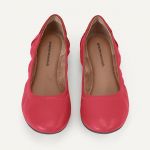 red ballet flats